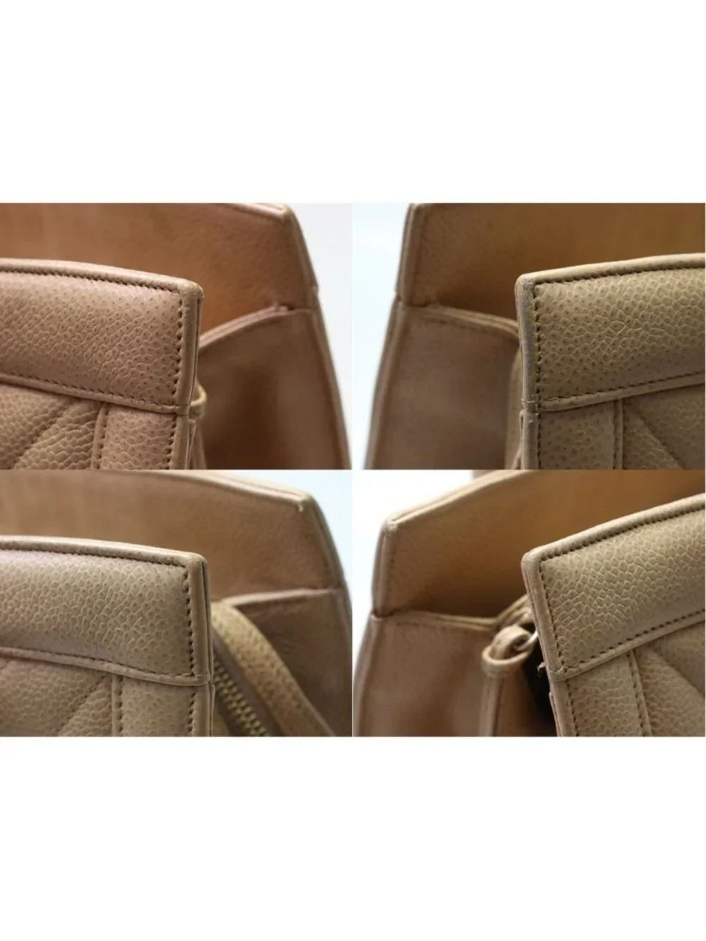 Chanel Caviar Leather Stitch Tote Bag